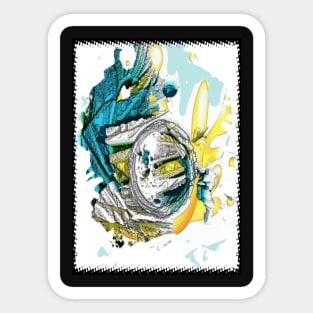 Ocean waves abstract splash Sticker